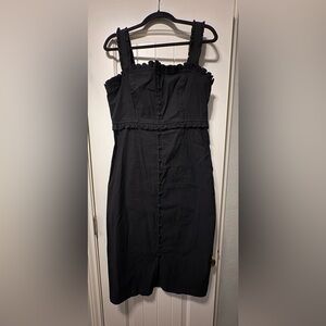 Anthropologie Black Strapless Dress
